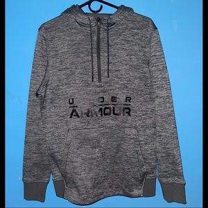Under Armour fleece 1/2 zip hoodie Mens small gray